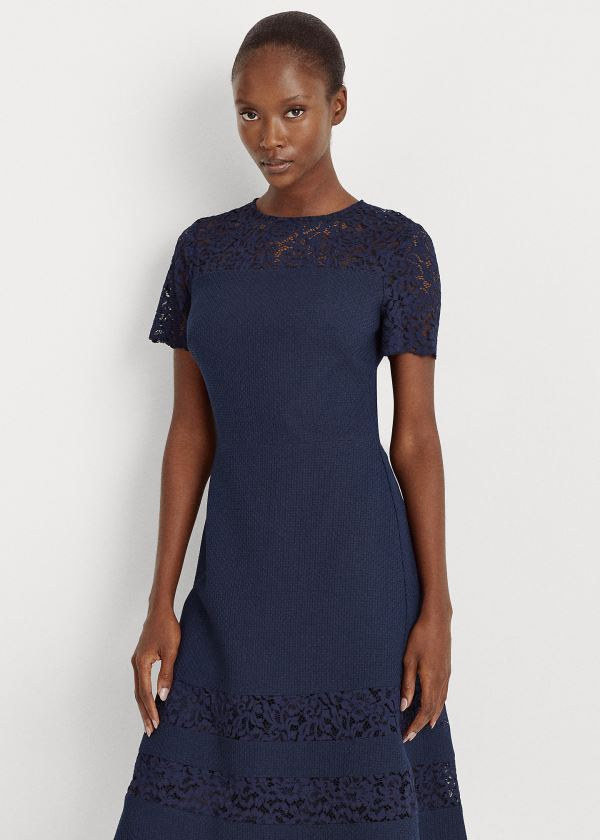 Women's Ralph Lauren Dobby Fit-and-Flare Dresses | 602751FHA